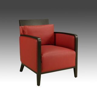 Elloise Red Leather Club Chair