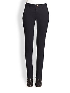 Rag & Bone Eloise Stretch Wool Straight Leg Pants   Dark Navy