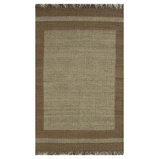 Hand woven Border Natural/ Bleached Jut Rug (8 X 106) (BeigePattern: borderMeasures 0.75 inch thickTip: We recommend the use of a non skid pad to keep the rug in place on smooth surfaces.All rug sizes are approximate. Due to the difference of monitor colo