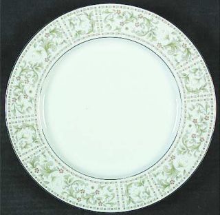 Fine China of Japan Derwood Dinner Plate, Fine China Dinnerware   White&Tan Flow