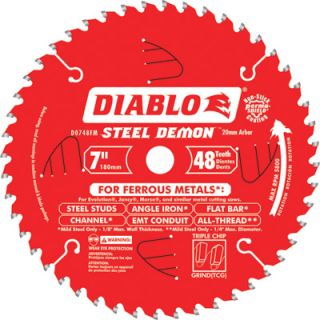 Diablo Steel Demon Circular Saw Blade   7in., 48 Tooth, For Ferrous Metals,