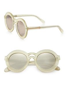 Karen Walker Joyous Plastic Round Sunglasses/Gold Mirror   Gold Mirror