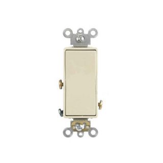 Leviton 56212A Light Switch, Decora Plus Rocker Switch, Commercial Grade, 20A, SinglePole Almond