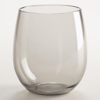 Gray Acrylic Stemless Wine Glasses, Set of 4   World Market