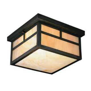 Kichler 9825CV Outdoor Light, Arts and Crafts/Mission Flush Mount 2 Light Fixture Canyon View
