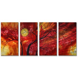 Megan Duncanson Burning Crimson Metal Wall Art (LargeSubject: LandscapesOutside dimensions: 23.5 inches high x 48 inches wide x 2.5 inches deep )