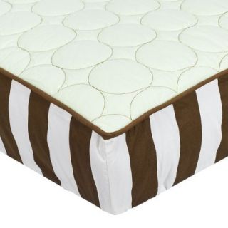 Green/Chocolate Quilted Changing Pad Cover