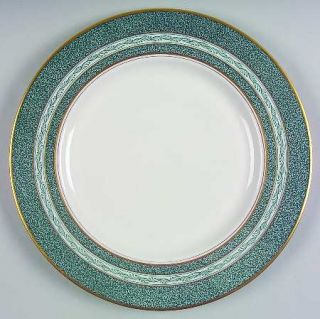 Haviland Mosaic Green Dinner Plate, Fine China Dinnerware   Ny,Green Rim,Laurel&