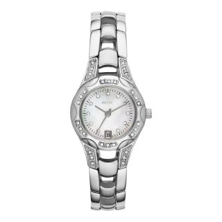 RELIC Charlotte Womens Silver Tone Crystal Accent Watch