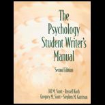 Psychology Student Writers Manual (Custom Package)