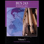 Business Law I Bus 243, Volume 1 Text (Custom)