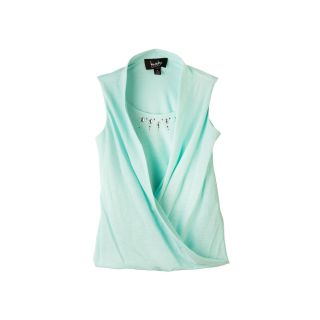 by&by Girl Sleeveless Wrap Top   Girls 7 16, Mint (Green), Girls
