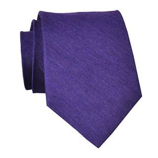 Wembley Storm Solid Silk Tie, Purple, Mens