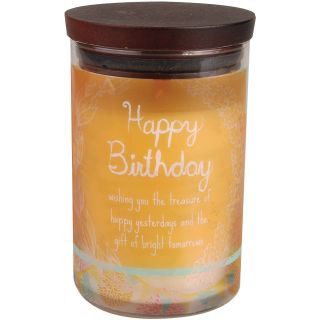Woodwick Inspirational Happy Birthday Candle, Peach