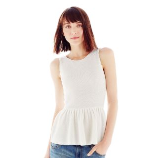 JOE FRESH Joe Fresh Sleeveless Peplum Top, Cream