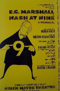 Nash at Nine   a Wordsical (Original Broadway Theatre Window Card)