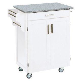 Kitchen Cart: Home Styles Cart with Granite Top   White