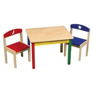 Kids Table and Chair Set: Guidecraft Moon & Stars Table & Chair Set