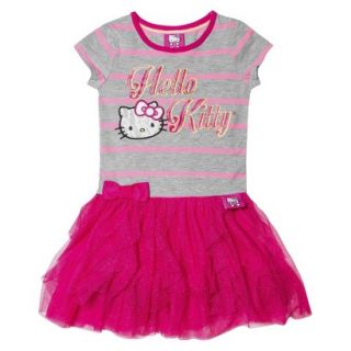 Hello Kitty Infant Toddler Girls Sleeveless Floral Dress   White 2T