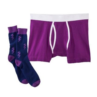 Mossimo Supply Co. Mens Boxer Briefs and Socks 2pc Set   Purple L