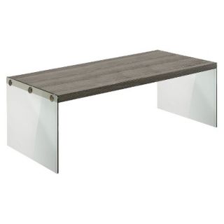 Coffee Table: Monarch Specialties 2 Piece Nesting Table Set   Dark Taupe