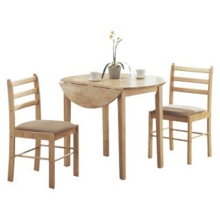 Dining Table Set: Monarch Specialties Drop Leaf Dining Table Set   Natural (Set