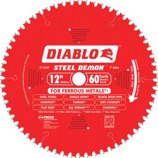 Diablo Steel Demon Ferrous Metal Cutting Saw Blade   12 Inch x 60T, Model D1260F