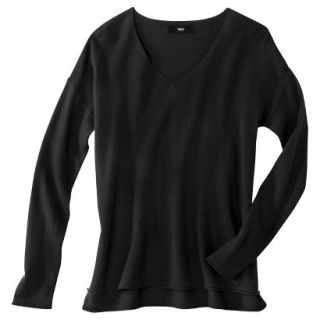 Mossimo Womens V Neck Pullover Sweater   Black M