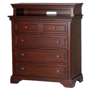 Entertainment Armoire: Home Styles Lafayette Media Chest   Red Brown (Cherry)