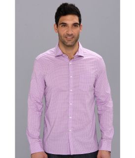 Kenneth Cole Sportswear Long Sleeve YD Check Shirt Mens Long Sleeve Button Up (Purple)