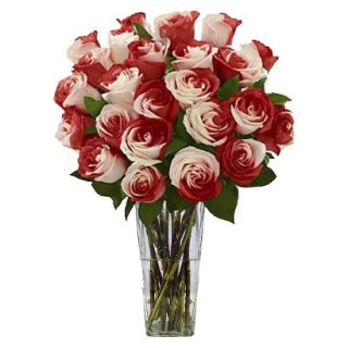 Fresh Cut Sweetheart Roses with Vase   24 Stems