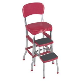 Cosco Step Stool: Cosco Retro Chair with Step Stool   Red