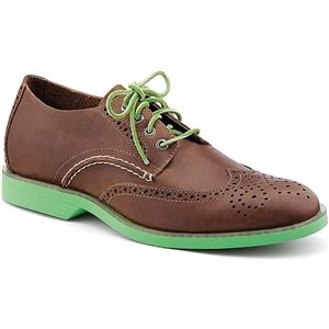 Sperry Top Sider Mens Boat Oxford Wingtip Tan Green Shoes, Size 8.5 M   10509505