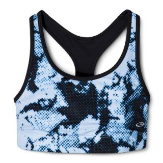 C9 by Champion Womens Reversible Print Compression Racer Bra   Blue XS