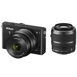 Nikon 1 J4 Mirrorless Digital Camera with 10 30mm and 30 110mm Lenses   Black