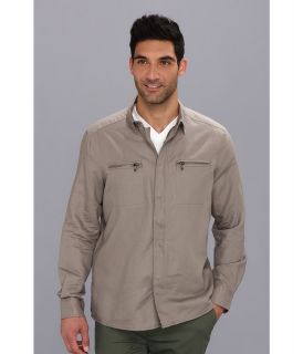 Kenneth Cole Sportswear Long Sleeve Zip Up Shirt Jacket Mens Coat (Gray)