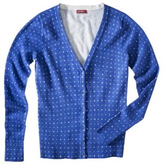 Merona Petites Long Sleeve V Neck Cardigan Sweater   Blue XSP