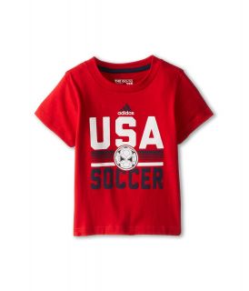 adidas Kids USA Tee Boys T Shirt (Red)