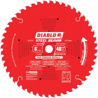 Diablo Steel Demon Ferrous Cutting Saw Blade   8 Inch x 48T, Model D0848F