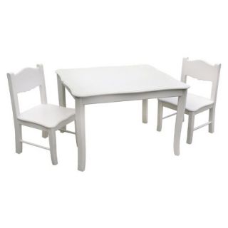 Kids Table and Chair Set: Guidecraft Classic Table & Chairs   White
