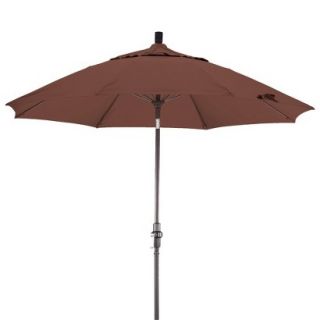 9 Aluminum Collar Tilt Crank Patio Umbrella   Henna Sunbrella