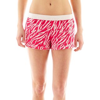 Soffe Print Shorts, Pink, Womens