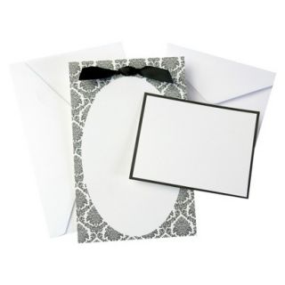 Black And White OvalWedding Invitation Kit   50 Count