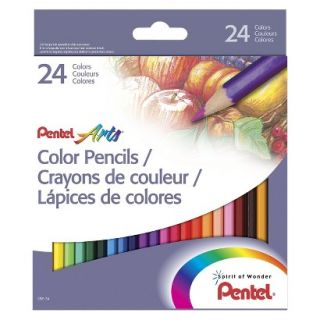 Pentel Arts Color Pencils, Assorted Colors   24 Pack