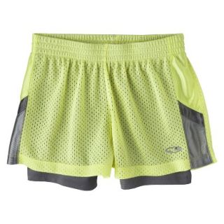 C9 by Champion Girls 2 Fer Mesh Short   M Lime