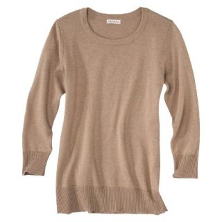 Merona Womens 3/4 Sleeve Pullover Sweater   Tan   XL