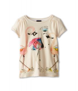 Paul Smith Junior Loosefit Shortsleeve T Shirt With Flamingo Print Girls T Shirt (Orange)