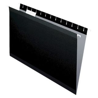 Pendaflex Reinforced Hanging Folders with 1/5 Tab, Legal   Black (25 Per Box)