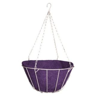 14 Chateau Hanging Basket  Purple  White Chain