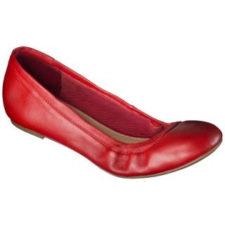 Womens Merona Emma Genuine Leather Flat   Flame 6